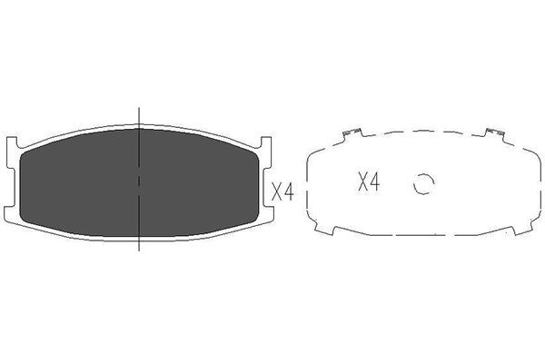 KAVO PARTS stabdžių trinkelių rinkinys, diskinis stabdys KBP-4548